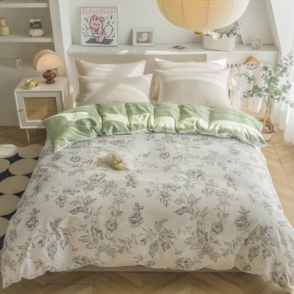 艾迪尚 2025新款133X76宽幅全棉印花单被套 知意