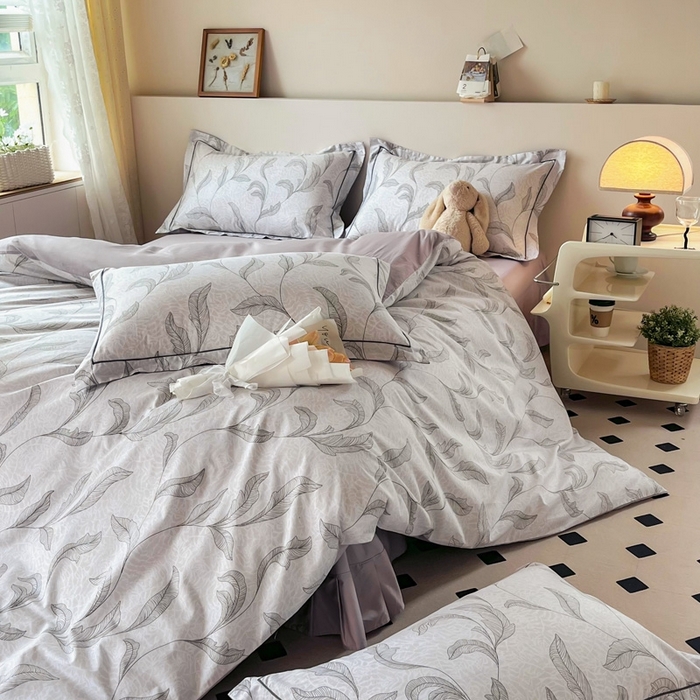 91家纺网 家纺一手货源 找家纺 艾迪尚 2025新款133X76宽幅全棉印花四件套（有单品+可定制） 落落晨光