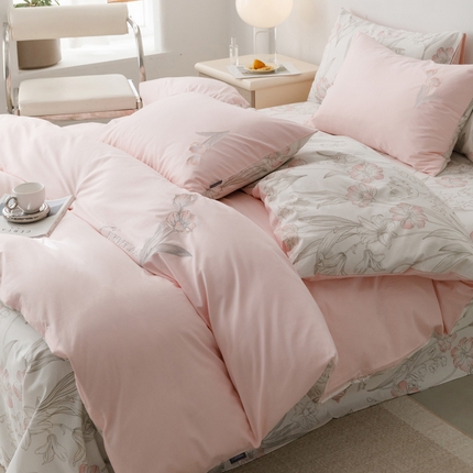 91家纺网 家纺一手货源 找家纺 （总）卡巴伦家纺 2024新款全棉印加绣四件套-花卉款