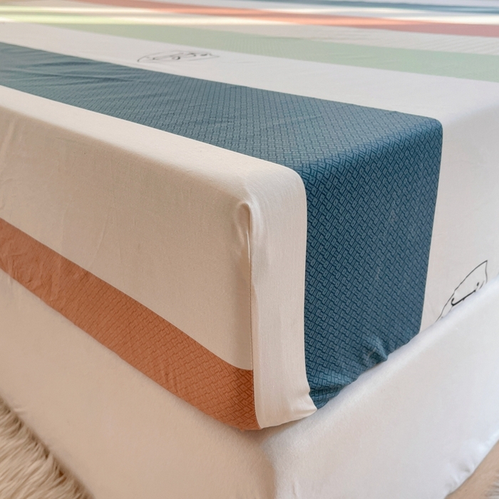 91家纺网 家纺一手货源 找家纺 艾迪尚 2025新款133X76宽幅全棉印花单床笠 苏格兰