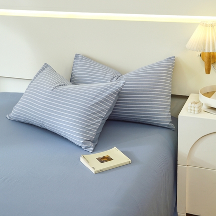 91家纺网 家纺一手货源 找家纺 （总）春皖家纺 2024新款AB版水洗棉系列单枕套-风格1