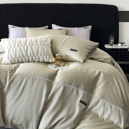 91家纺网 家纺一手货源 找家纺 （总）佳汐蓝家纺 2024新款天丝棉提花花边四件套