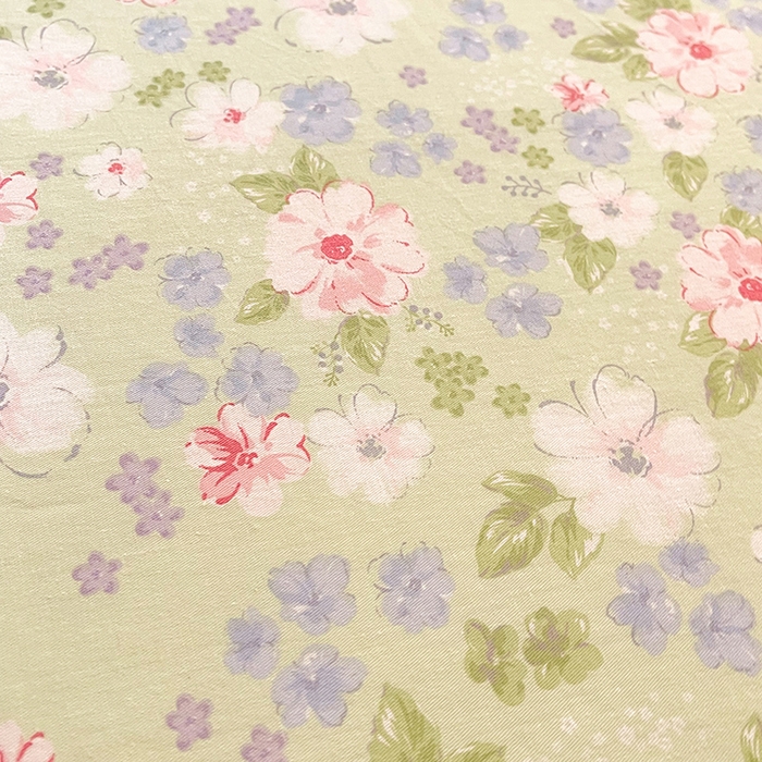 91家纺网 家纺一手货源 找家纺 美达 2025新款韩版全棉四件套单品系列-单床裙 花萃清风-绿