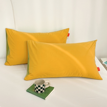 91家纺网 家纺一手货源 找家纺 （总）春皖家纺 2024新款双拼水洗棉枕套