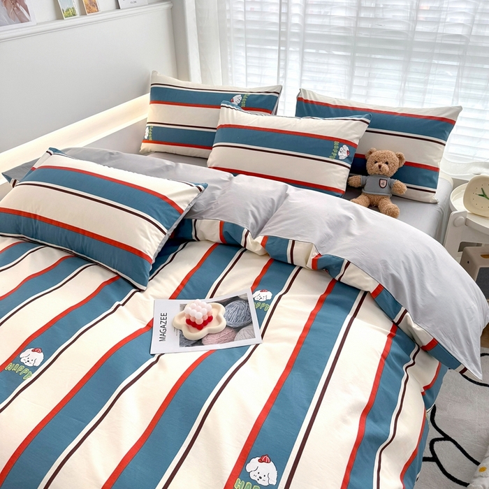 91家纺网 家纺一手货源 找家纺 潮邦创意家居 2025新款全棉13070多风格纯棉四件套-卡通系列 朱古力