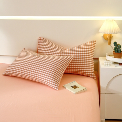 91家纺网 家纺一手货源 找家纺 （总）春皖家纺 2024新款AB版水洗棉系列单枕套-风格1