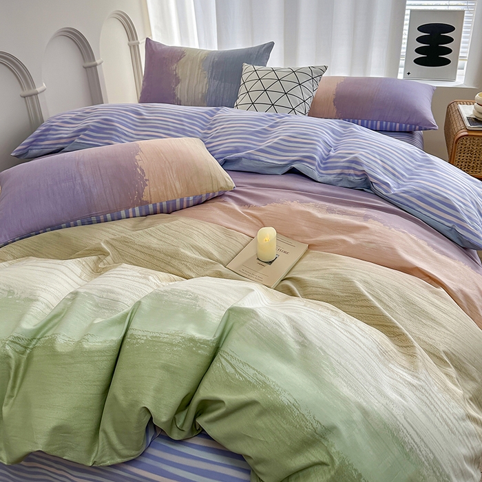 91家纺网 家纺一手货源 找家纺 潮邦创意家居 2025新款全棉13070多风格纯棉四件套 多巴胺