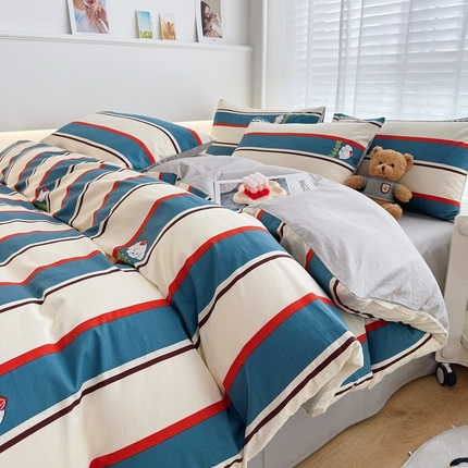 潮邦创意家居 2025新款全棉13070多风格纯棉四件套-卡通系列 朱古力