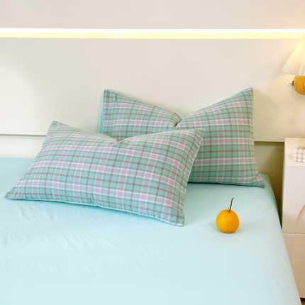 91家纺网 家纺一手货源 找家纺 （总）春皖家纺 2024新款AB版水洗棉系列单枕套-风格1