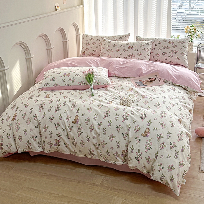 91家纺网 家纺一手货源 找家纺 潮邦创意家居 2025新款全棉13070多风格纯棉四件套 花萃清风