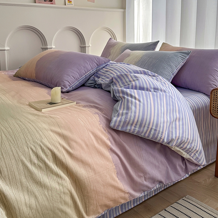 91家纺网 家纺一手货源 找家纺 潮邦创意家居 2025新款全棉13070多风格纯棉四件套 多巴胺