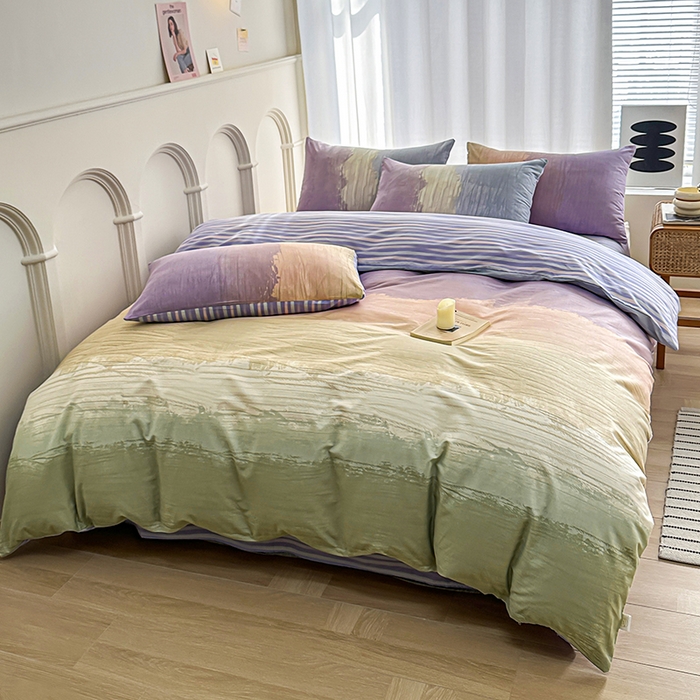 91家纺网 家纺一手货源 找家纺 潮邦创意家居 2025新款全棉13070多风格纯棉四件套 多巴胺