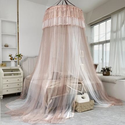 91家纺网 家纺一手货源 找家纺 (总) 夏彩 新款88566双层纱遮光顶吊顶蚊帐