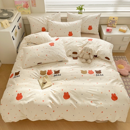 91家纺网 家纺一手货源 找家纺 （总）柠馨 2024新款全棉13376乖萌系列四件套（第六批）