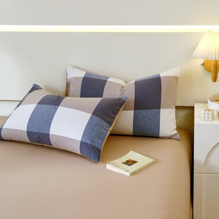 91家纺网 家纺一手货源 找家纺 （总）春皖家纺 2024新款AB版水洗棉系列单枕套-风格1