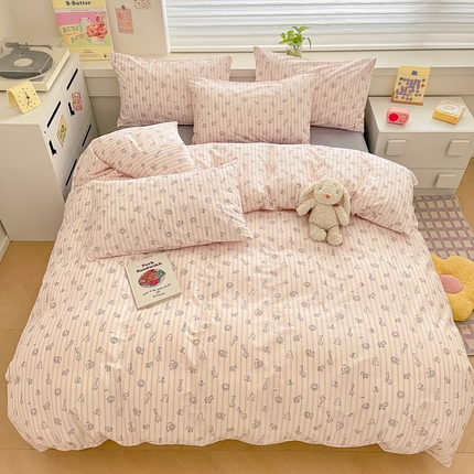 91家纺网 家纺一手货源 找家纺 （总）柠馨 2024新款全棉13376乖萌系列四件套（第六批）