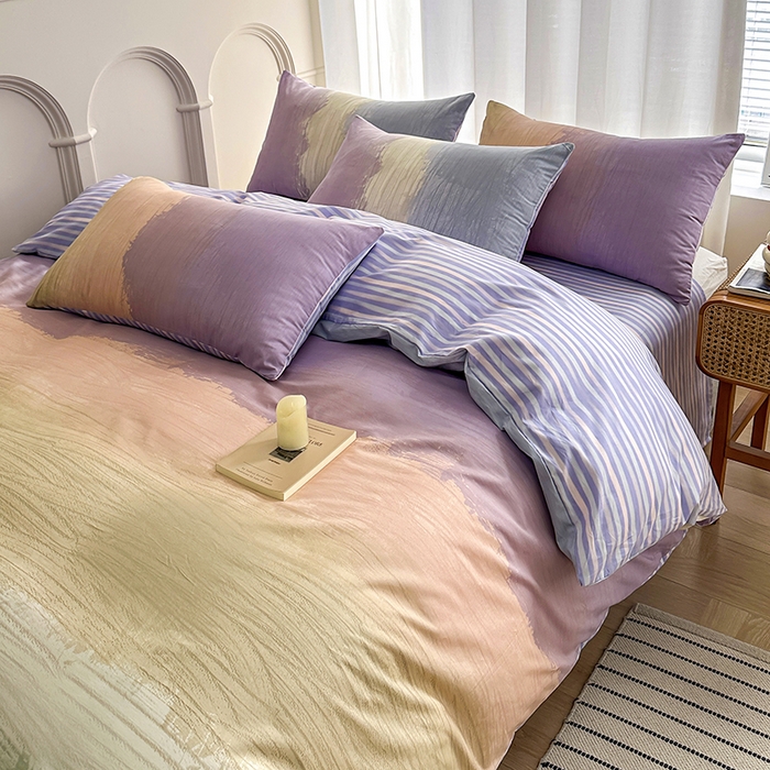 91家纺网 家纺一手货源 找家纺 潮邦创意家居 2025新款全棉13070多风格纯棉四件套 多巴胺