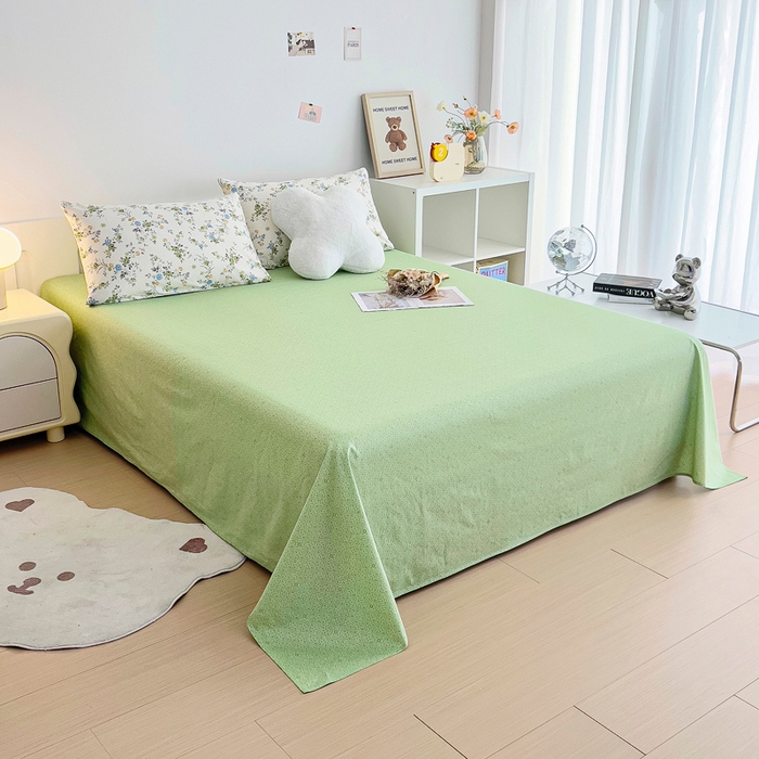 91家纺网 家纺一手货源 找家纺 鑫棉坊 2024新款新疆棉全棉印花棉花夏被 斐叶花影-绿