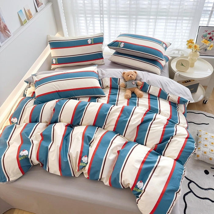 91家纺网 家纺一手货源 找家纺 潮邦创意家居 2025新款全棉13070多风格纯棉四件套-卡通系列 朱古力