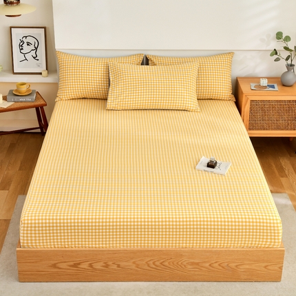 91家纺网 家纺一手货源 找家纺 （总）春皖家纺 2024新款AB版水洗棉系列单床笠A版-风格1