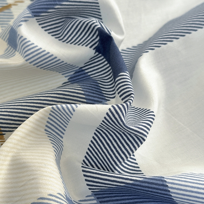 91家纺网 家纺一手货源 找家纺 潮邦创意家居 2025新款全棉13070多风格纯棉四件套-简约条格系列 香格里拉