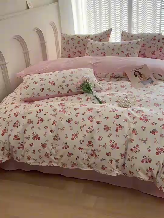91家纺网 家纺一手货源 找家纺 潮邦创意家居 2025新款全棉13070多风格纯棉四件套 花枝招展