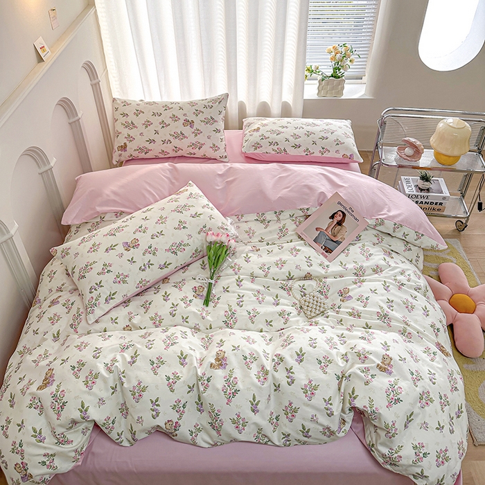 91家纺网 家纺一手货源 找家纺 潮邦创意家居 2025新款全棉13070多风格纯棉四件套 花萃清风