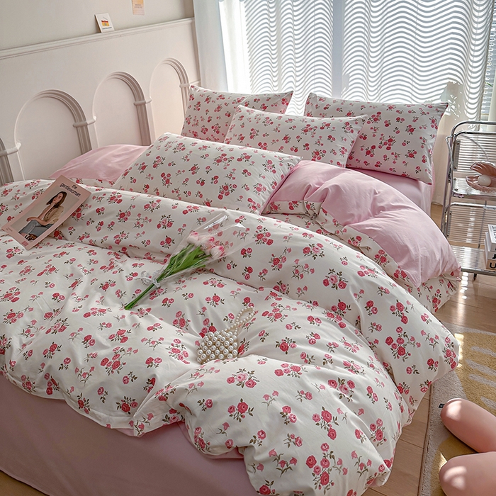 91家纺网 家纺一手货源 找家纺 潮邦创意家居 2025新款全棉13070多风格纯棉四件套 花枝招展