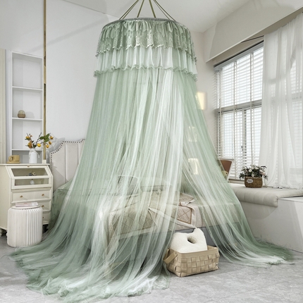 91家纺网 家纺一手货源 找家纺 (总) 夏彩 新款88566双层纱遮光顶吊顶蚊帐