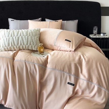 91家纺网 家纺一手货源 找家纺 （总）佳汐蓝家纺 2024新款天丝棉提花花边四件套