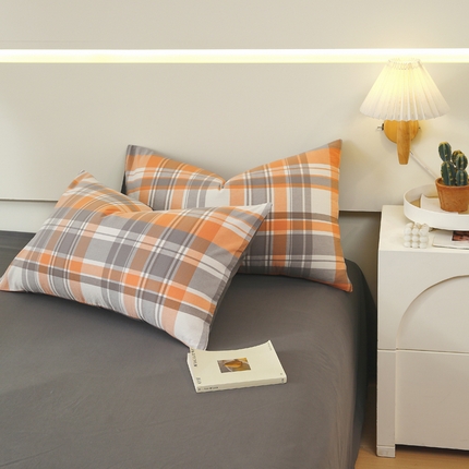 91家纺网 家纺一手货源 找家纺 （总）春皖家纺 2024新款AB版水洗棉系列单枕套-风格1