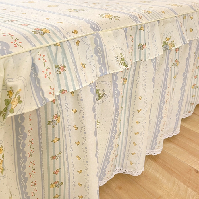 91家纺网 家纺一手货源 找家纺 （总）美达家纺 2025新款韩版全棉四件套单品系列 单床裙