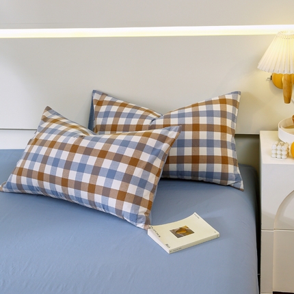 91家纺网 家纺一手货源 找家纺 （总）春皖家纺 2024新款AB版水洗棉系列单枕套-风格1