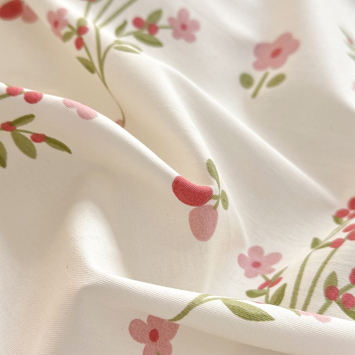 91家纺网 家纺一手货源 找家纺 潮邦创意家居 2025新款全棉13070多风格纯棉四件套-花卉小清新系列 兰香入梦