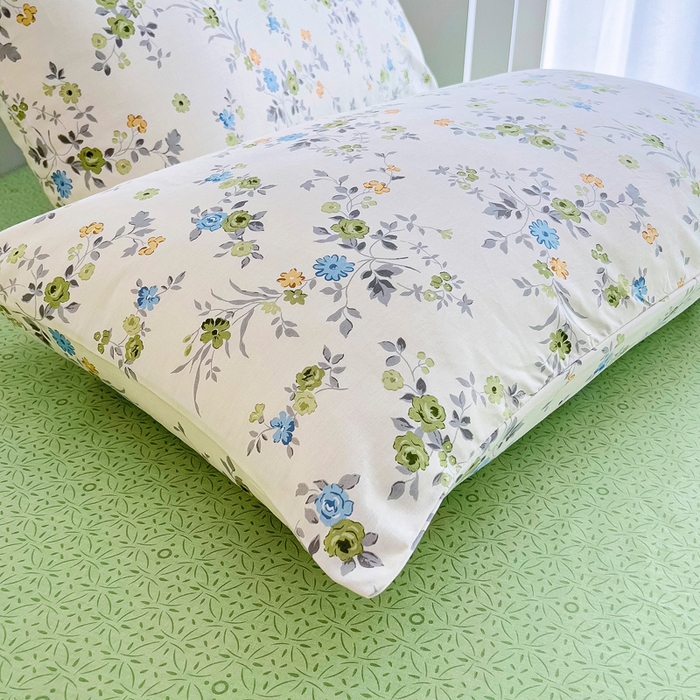 91家纺网 家纺一手货源 找家纺 鑫棉坊 2024新款新疆棉全棉印花棉花夏被 斐叶花影-绿