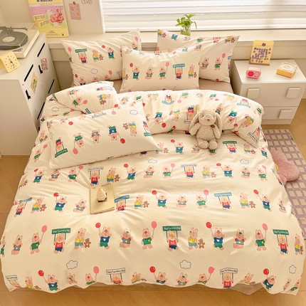 91家纺网 家纺一手货源 找家纺 （总）柠馨 2024新款全棉13376乖萌系列四件套（第六批）