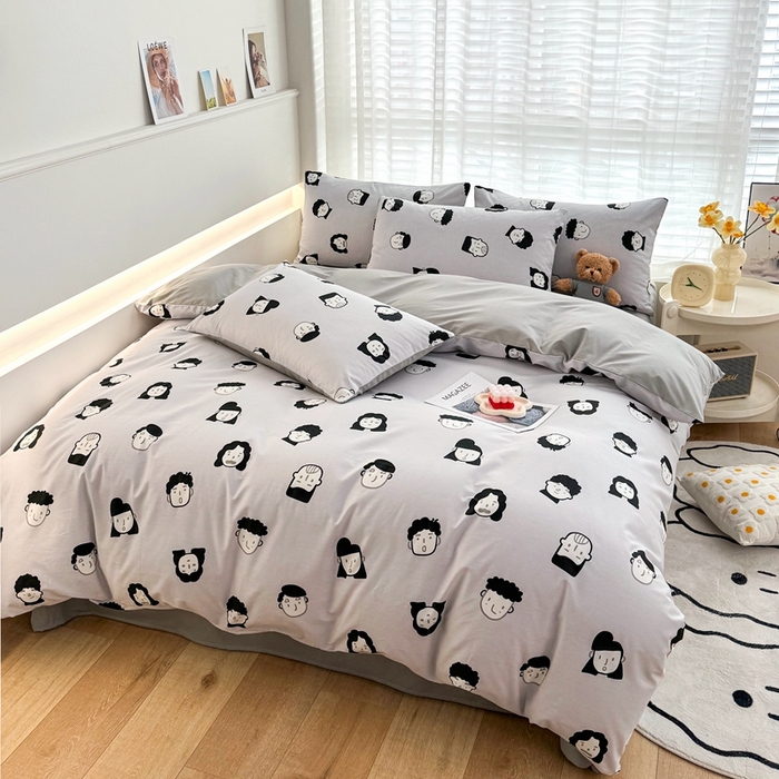 91家纺网 家纺一手货源 找家纺 潮邦创意家居 2025新款全棉13070多风格纯棉四件套-卡通系列 小时代