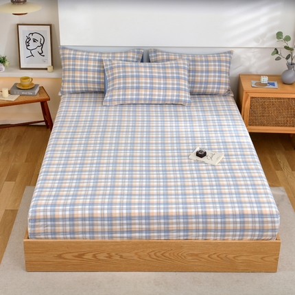 91家纺网 家纺一手货源 找家纺 （总）春皖家纺 2024新款AB版水洗棉系列单床笠A版-风格1