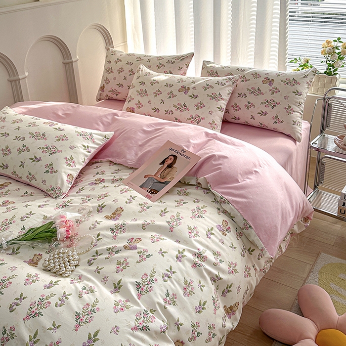 91家纺网 家纺一手货源 找家纺 潮邦创意家居 2025新款全棉13070多风格纯棉四件套 花萃清风