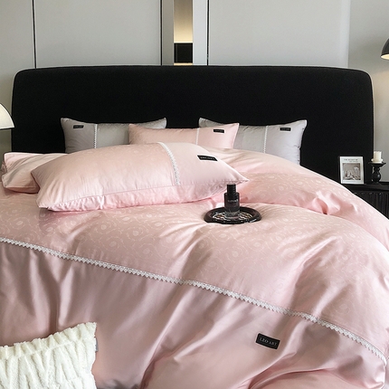 91家纺网 家纺一手货源 找家纺 （总）佳汐蓝家纺 2024新款天丝棉提花花边四件套