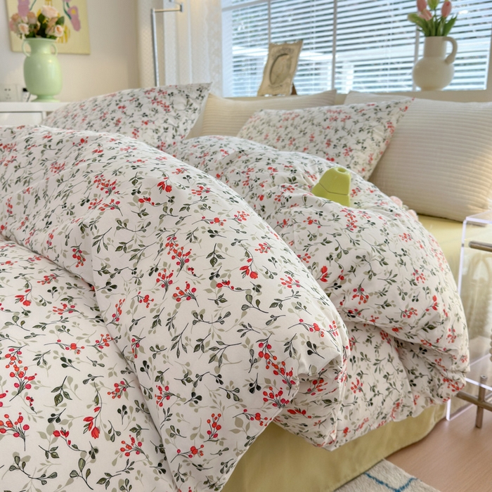 91家纺网 家纺一手货源 找家纺 怡家居 2024新款全棉印花第二批碎花类四件套 漫花香