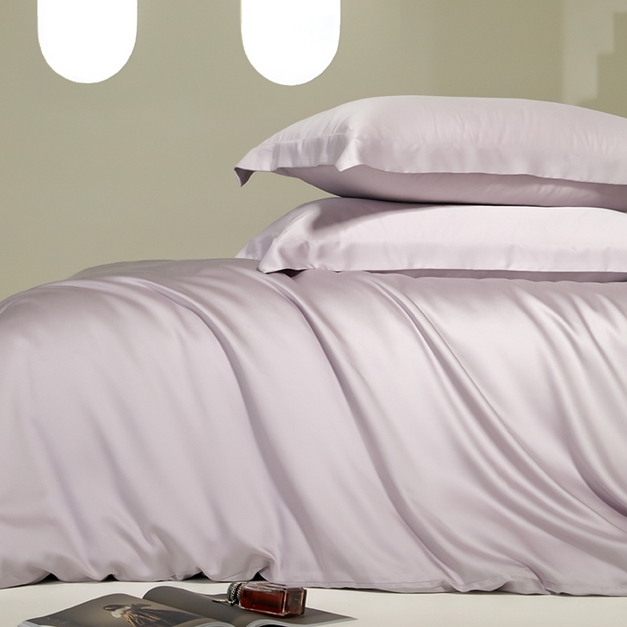 91家纺网 家纺一手货源 找家纺 （总）618家纺 2024新款A类60S100支兰精天丝四件套-简约系列 天丝简约蓝莲紫