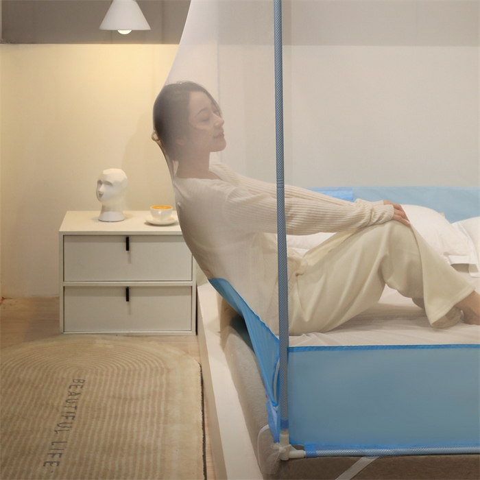 91家纺网 家纺一手货源 找家纺 佳梦家纺 2023新款方顶印花坐床蚊帐 丛林小鹿