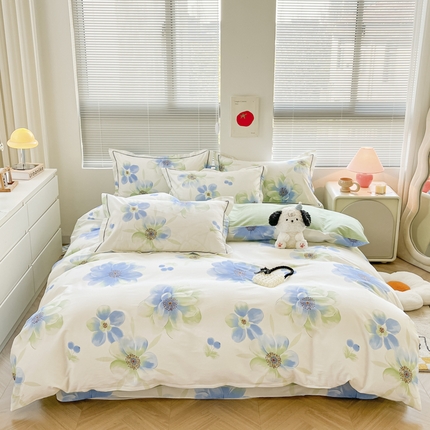 91家纺网 家纺一手货源 找家纺 （总）简约家纺 2025新款全棉斜纹13070田园风印花四件套