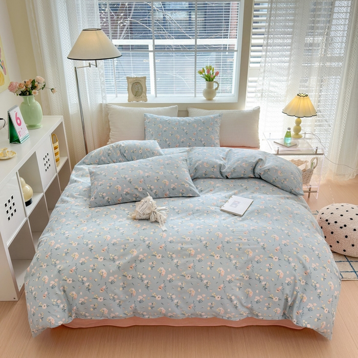 91家纺网 家纺一手货源 找家纺 怡家居 2024新款全棉印花第二批碎花类四件套 千寻