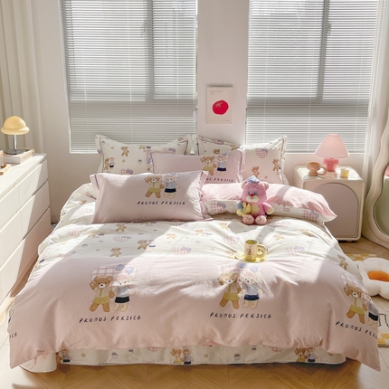 91家纺网 家纺一手货源 找家纺 （总）简约家纺 2025新款全棉斜纹13070田园风印花四件套