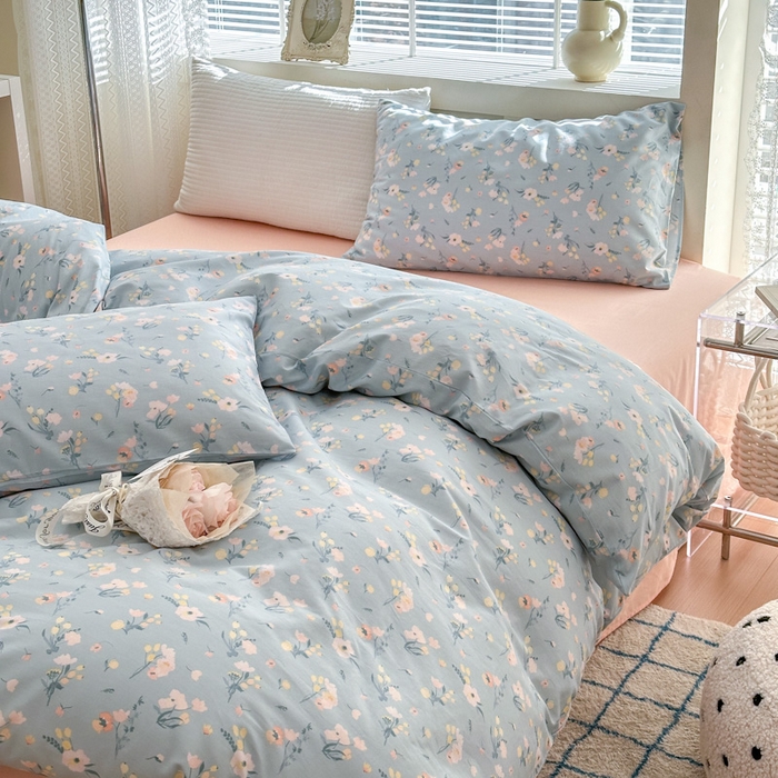 91家纺网 家纺一手货源 找家纺 怡家居 2024新款全棉印花第二批碎花类四件套 千寻