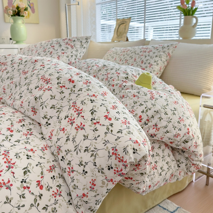 91家纺网 家纺一手货源 找家纺 怡家居 2024新款全棉印花第二批碎花类四件套 漫花香