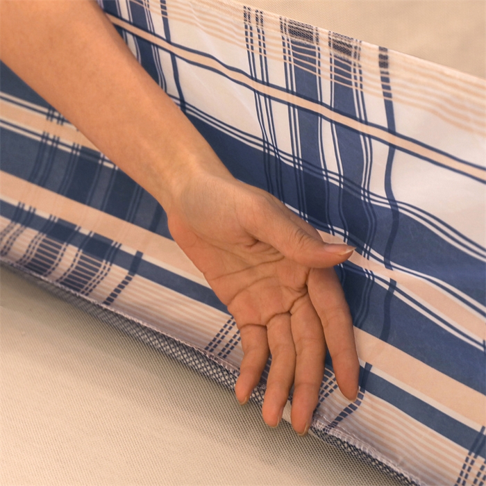 91家纺网 家纺一手货源 找家纺 佳梦家纺 2023新款方顶印花坐床蚊帐 晚风