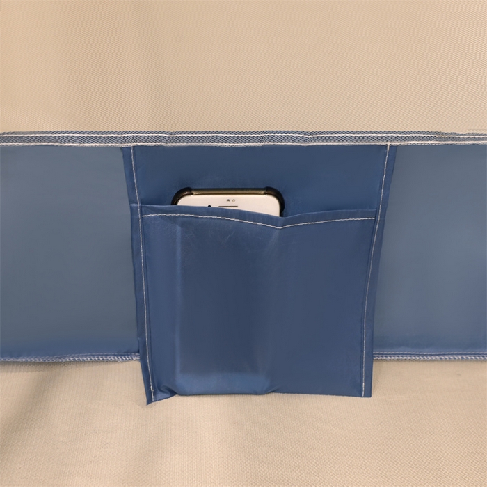 91家纺网 家纺一手货源 找家纺 佳梦家纺 2023新款方顶印花坐床蚊帐 夏日蓝